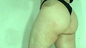 Brasileiro only in panties showing pink hole