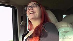 Skinny redhead nora reaches intense climax