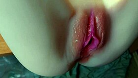sexy wet pussy close up view