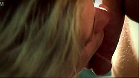 very hot blonde milf bangs by the pool