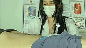 nurse helps patient with big cock erection