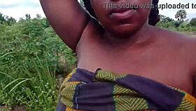 Beautiful maiden takes a walk to the bush