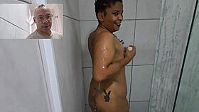 fanny prado relaxes during her private bath session at home