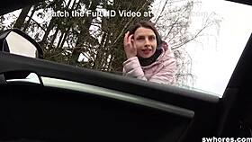 Filthy street slut tasting my fresh cum