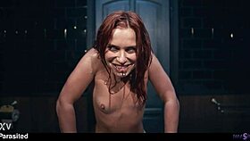 lesbian redhead doctor uses strapon on asian patient