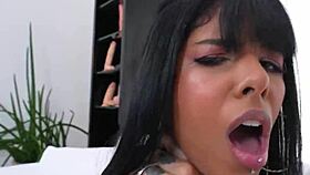 Slender Dark Skinned Juh Jackson Gets Tight Ass Blasted By Monster Cock