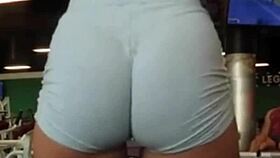 Gym booty gets worked out hard