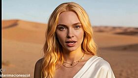 Horny blonde gets intense desert encounter