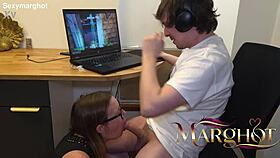 curvy milf sucks cock and gets ass destroyed