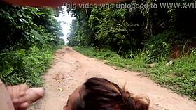 having sex in forest path
