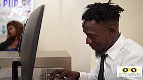 threesome at the office
