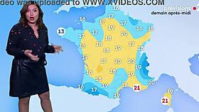 anais in leather skirt for weather