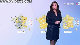 anais in leather skirt for weather