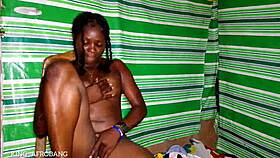 casting chocolate skin girl masturbates erotically