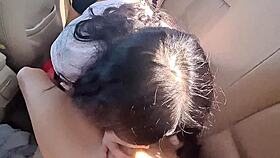 Pov fucking student in car outdoors