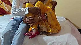 Indian man lifts bride petticoat and fucks her hard