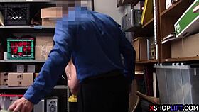 shoplifter teen busted and fucked by security