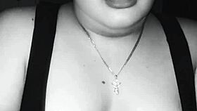 Bbw dominicana loves jerking cock with her ass shaking