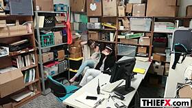 cute teen 18+ punished hard at work desk