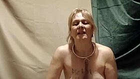 Intense slave training session with strict bondage and humiliation