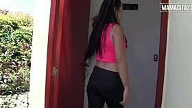 Slim Latina With Braces Gets Pussy Teased