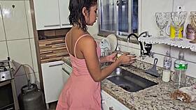 maid asks neighbor for kitchen help