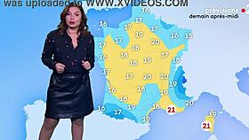 anais in leather skirt for weather