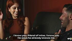 Redhead marina gold sucked my big dick and got drilled