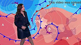 anais in leather skirt for weather