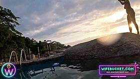 Wifebucket Amateurs Fucking Her Against A Beautiful Sunset