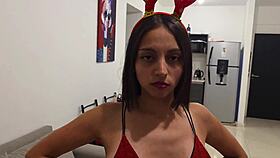 Cojeme El Culo For Christmas Anal Creampie