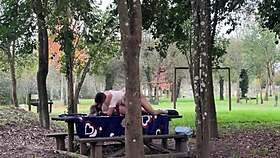 milf gets caught having sex outdoors