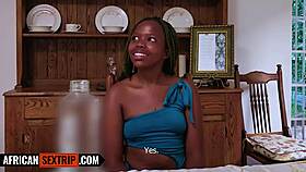 Amateur black teen 18+ tight pussy rammed in homemade interracial fun