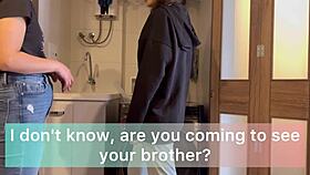 im fucking the neighbor in laundry room and she moans loud