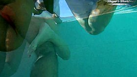 all natural milf julia north enjoys underwater anal in pool