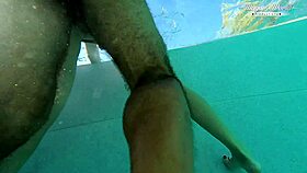 all natural milf julia north enjoys underwater anal in pool