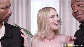 blonde mistress taking both bbcs at once