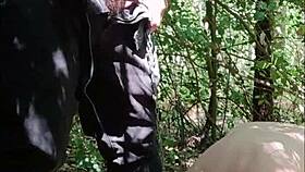 French Maid Chained And Humiliated Outdoors In Forest