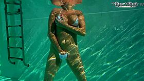 all natural milf julia north enjoys underwater anal in pool