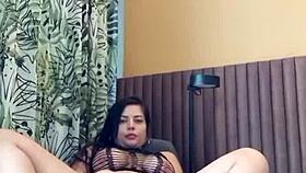 hot brazilian slut masturbates outdoors
