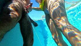 all natural milf julia north enjoys underwater anal in pool