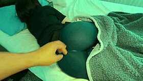 athletic babe takes cum on big ass