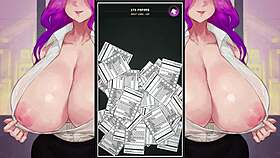 Saki performs playful office striptease