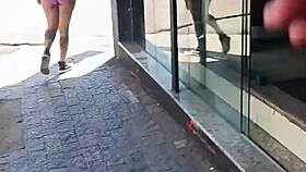 vivian fernandes walks down the street in shorts