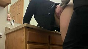 Slut wife sneaks away for a quick bathroom fuck