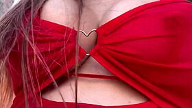 Artemisia love shows sexy outdoor public big boobs close up