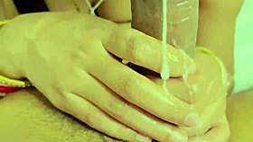 Indian wife gives spit blowjob