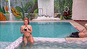 Strange Girl Agrees To Public Pool Sex