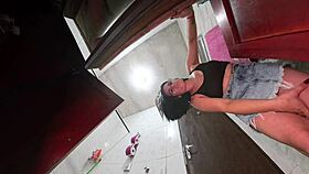housewife without panties seduces plumber while he fixes sink