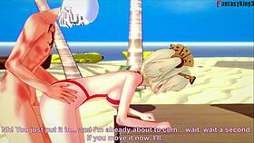 burnice in bikini gets fucked on the beach fantasy